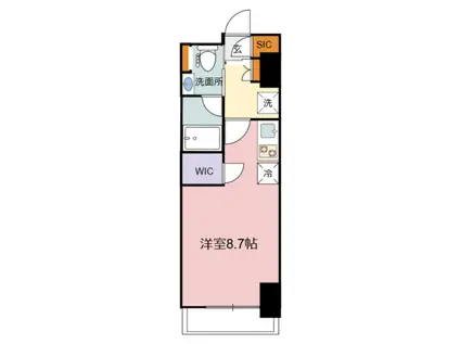 パークアクシス赤塚(ワンルーム/7階)の間取り写真