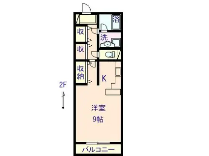 グランシャリオ(1K/3階)の間取り写真