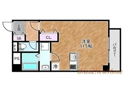 ルフレ堺(ワンルーム/7階)の間取り写真