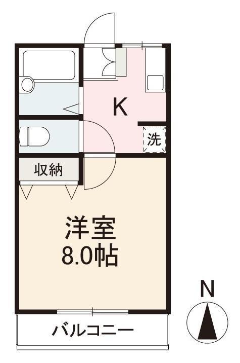 ハイム新天地(1K/1階)の間取り写真