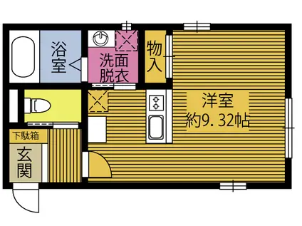 スカイメゾン旦野原(ワンルーム/1階)の間取り写真