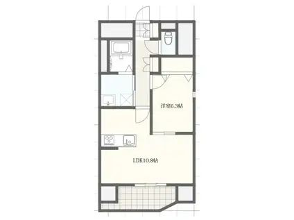 オーネスト九品寺(1LDK/8階)の間取り写真