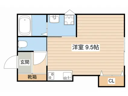 QUEEN STADEN AI(ワンルーム/1階)の間取り写真