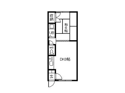 メゾン916(1DK/1階)の間取り写真