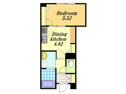 PREMIAS南行徳(1DK/1階)の間取り写真