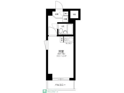 ダイアパレス新小岩第3(ワンルーム/3階)の間取り写真