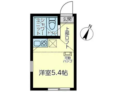 ユナイト富岡マリンジェッター(ワンルーム/1階)の間取り写真