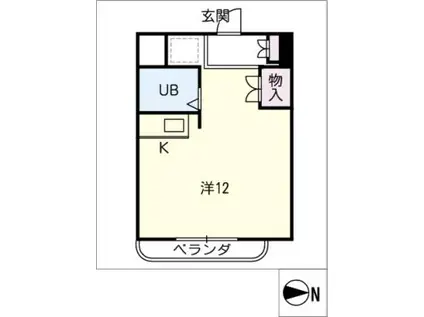 プレアール大垣本町(ワンルーム/5階)の間取り写真