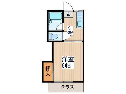 サニーコーポ(1K/1階)の間取り写真