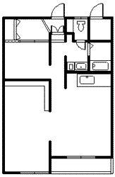 壱番館A(1LDK/2階)の間取り写真