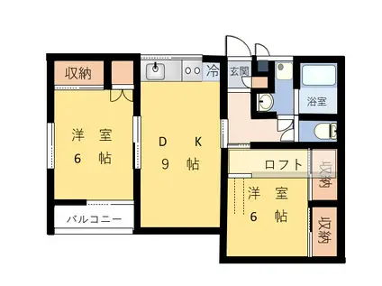 ST.WEAVEC(2DK/2階)の間取り写真