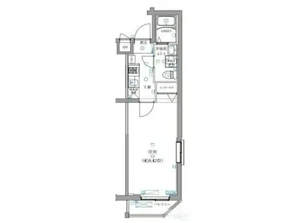 エスパシオ西高島平(1K/4階)の間取り写真