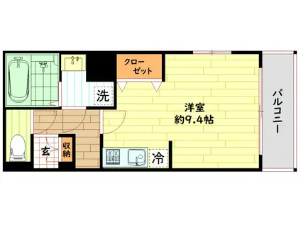 メゾン・ド・ヴィレ都島(1K/8階)の間取り写真