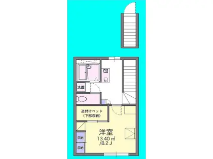 四郎丸アパート(1K/2階)の間取り写真