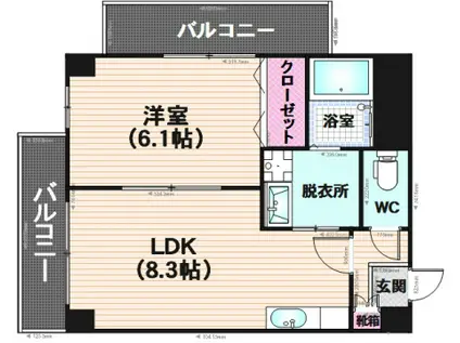 ミニオンロード(1LDK/2階)の間取り写真