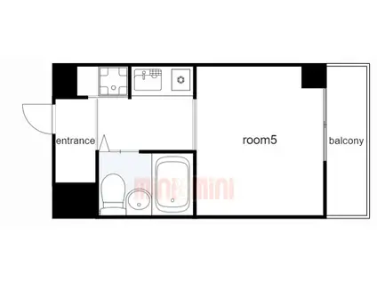 ネオハイツ三宮(1K/2階)の間取り写真