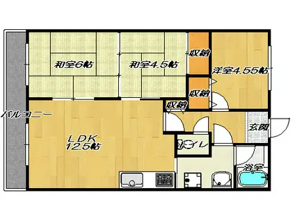 パークメゾン緑ヶ丘壱番館(3LDK/6階)の間取り写真