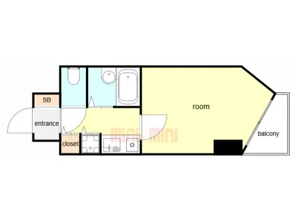 リーガル塚本第VII(1K/5階)の間取り写真