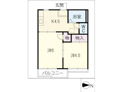 フォーブルさなげ(2K/1階)の間取り写真