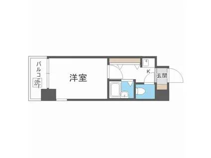 エステムコート大阪城南(1K/4階)の間取り写真