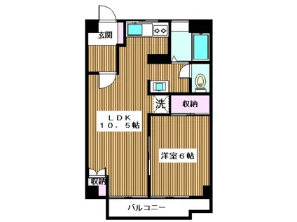 サンハイツ高島平(1LDK/3階)の間取り写真