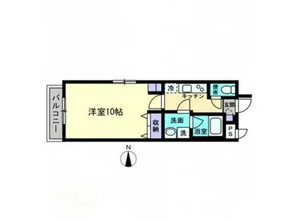 ARCSTAGE清輝本町(1K/1階)の間取り写真