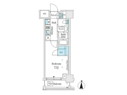 J.GRAN COURT 品川西大井イースト(1K/3階)の間取り写真