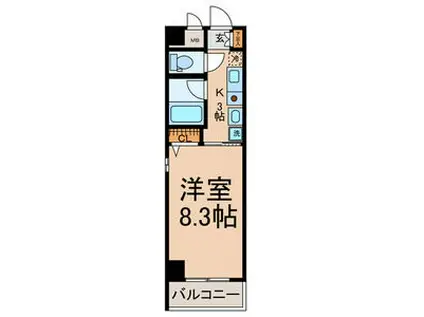 UNE SEMAINE(1K/5階)の間取り写真