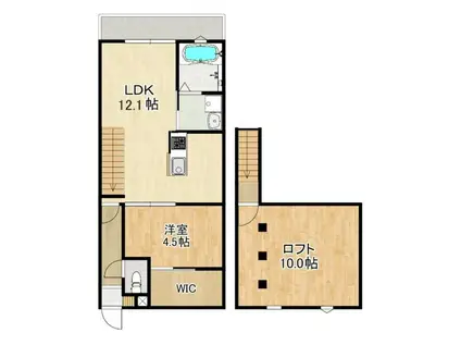 MODERN PALAZZO諫早AUBE(1SLDK/2階)の間取り写真