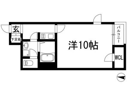 レオネクストうねの(1K/1階)の間取り写真
