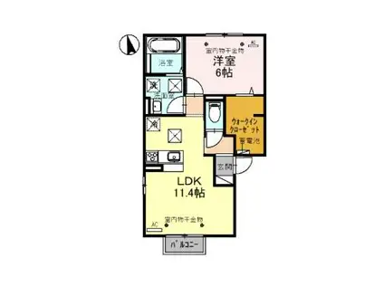 ドリームホームI(1LDK/1階)の間取り写真
