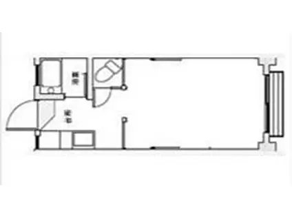 マーブルマンション(1K/2階)の間取り写真