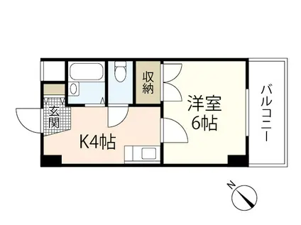 コーポエコード(1K/3階)の間取り写真