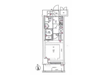 GENOVIA板橋本町GREEN WALL(1K/2階)の間取り写真