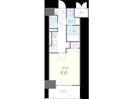 メイプル岩塚本通(1K/5階)の間取り写真