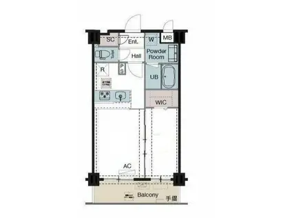 ラグゼナ東陽町(1LDK/8階)の間取り写真