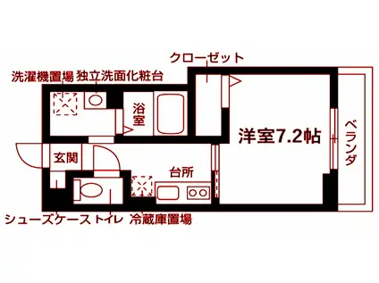 アングレーヌ日吉(1K/2階)の間取り写真