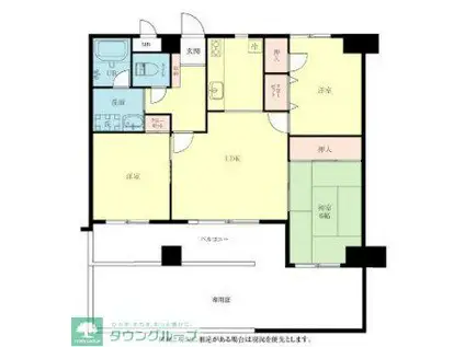 イースト・DOME(3LDK/2階)の間取り写真