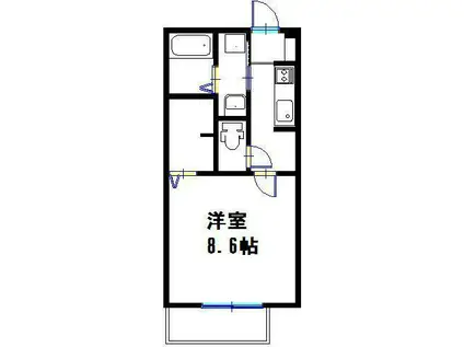 マ・メゾンK(1K/1階)の間取り写真