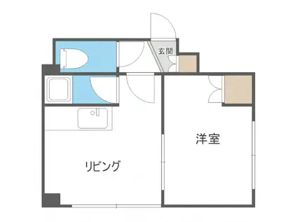 アーバン栄通B(1DK/5階)の間取り写真