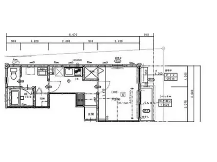 ウエストハイム豊玉(1K/1階)の間取り写真