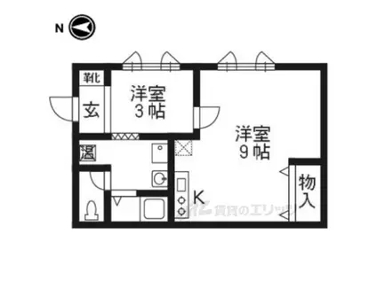 ノガミビル(ワンルーム/2階)の間取り写真