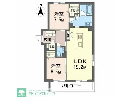 ウィステリア・ステージ真栄(2LDK/4階)の間取り写真