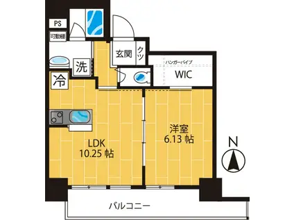 ル・コワン(1LDK/5階)の間取り写真