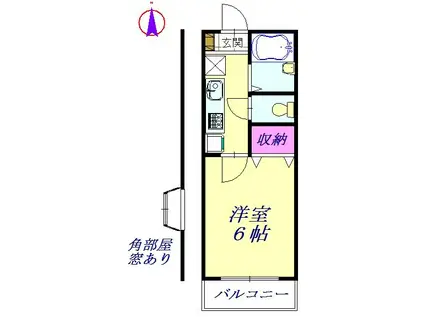 プルミエ吉敷町(1K/1階)の間取り写真