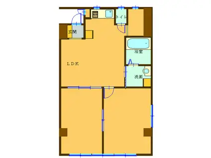 東和ビル(2LDK/3階)の間取り写真