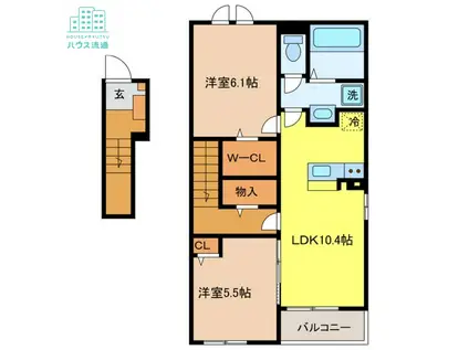 ヴィトーリア(2LDK/2階)の間取り写真