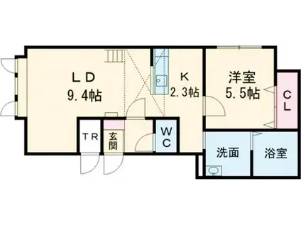 アドバンスII(1LDK/1階)の間取り写真