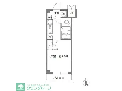 ラグゼナ本厚木(ワンルーム/2階)の間取り写真