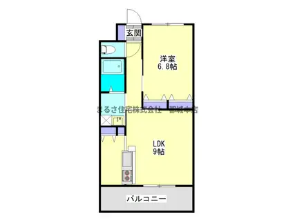 スカイコート年見(1LDK/5階)の間取り写真